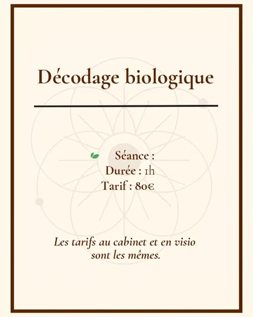 Tarifs decodage biologique